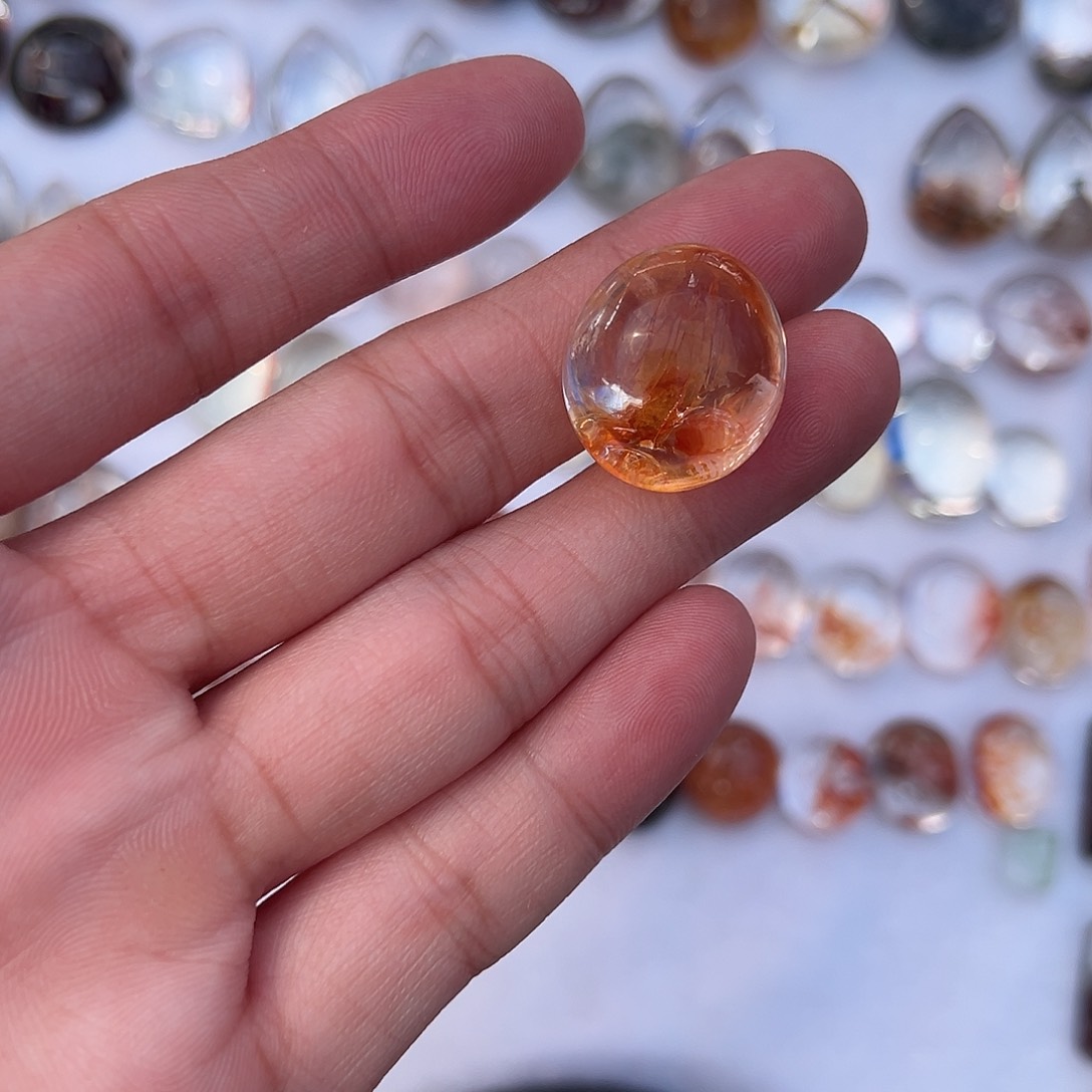 烟晶手链未镶嵌米***y浇花