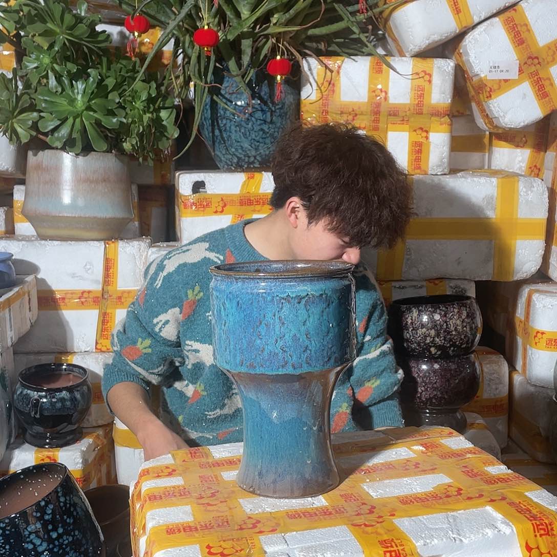 红陶宜兴紫砂花盆