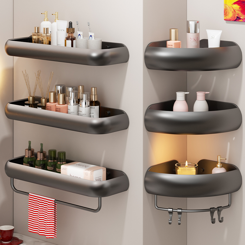 免打孔浴室卫生间三角置物架厕所洗手洗漱台墙上收纳淋浴洗澡壁挂