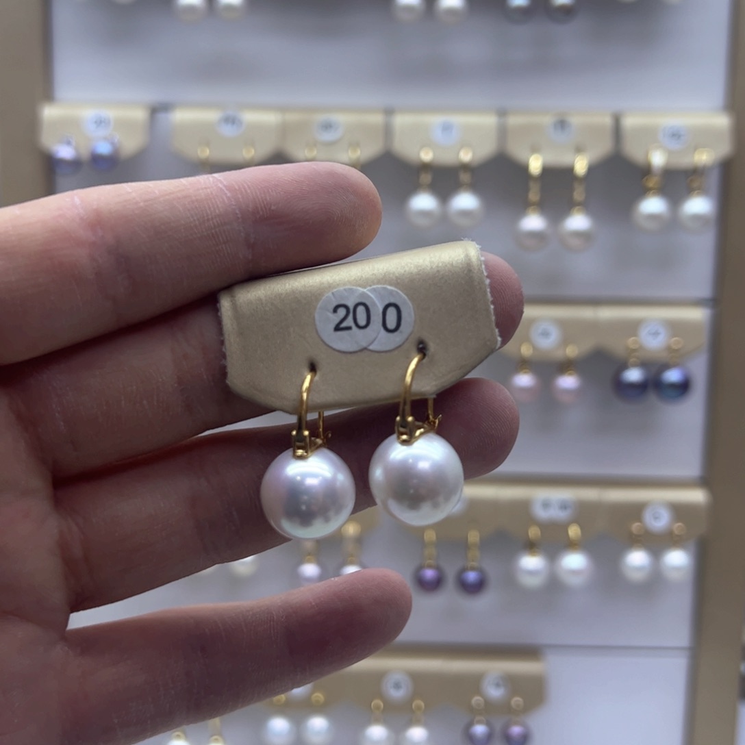 淡水珍珠耳饰银S925镶嵌
