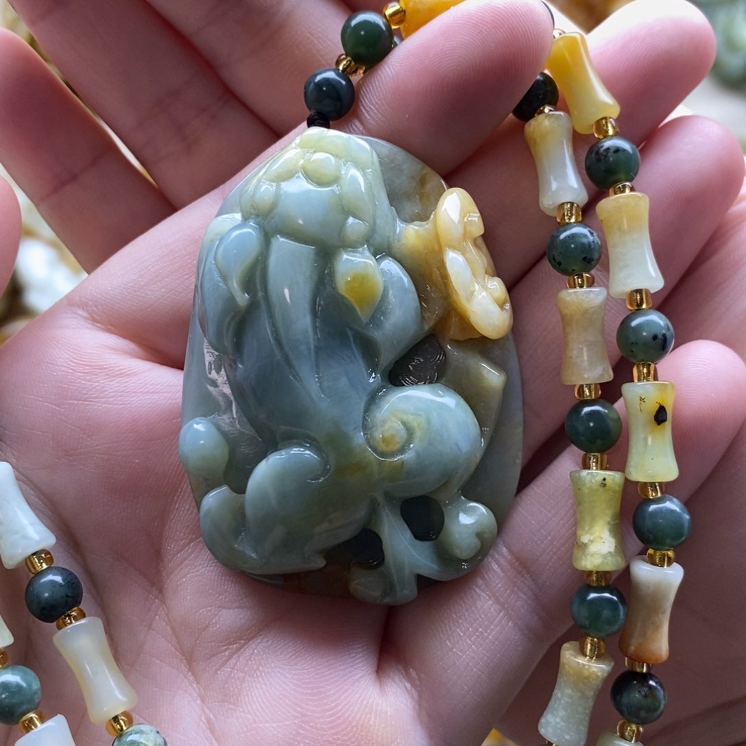 【闪购商品】岫玉颈饰未镶嵌貔貅