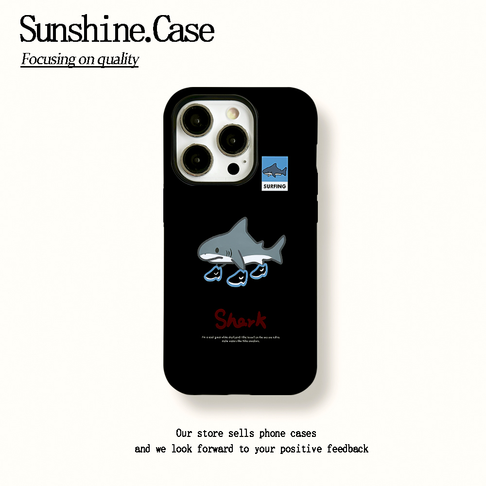 【壳到家专属】菲林二合一适用苹果华为oppo手机壳酷鲨鱼17PRO/16