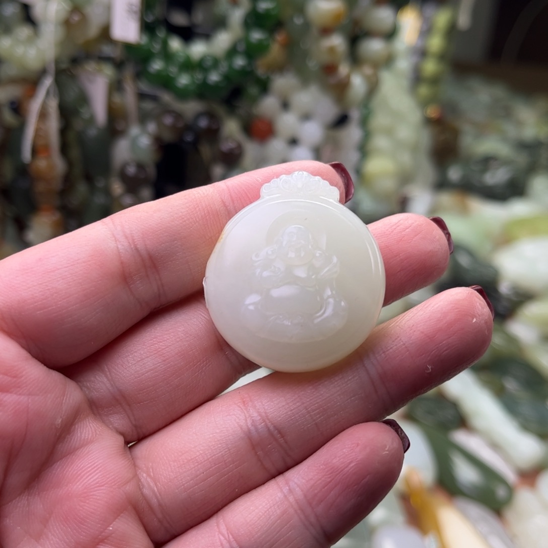 打***起和田玉未镶嵌吊坠(不含链)