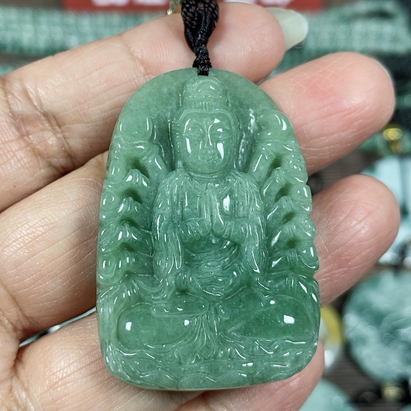【闪购商品】翡翠颈饰未镶嵌玉吊坠翡翠玉千手观音