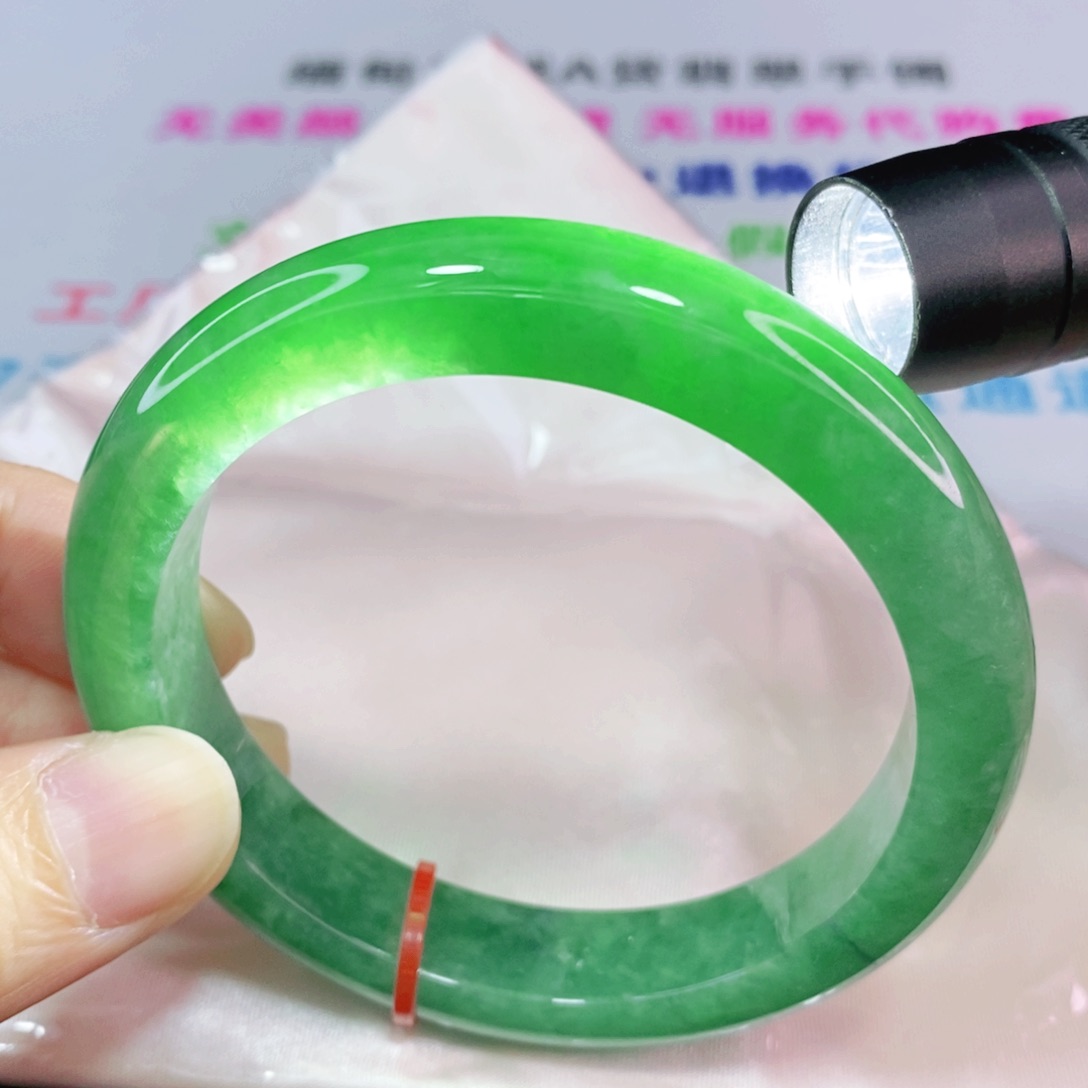 未镶嵌手镯翡翠58.4圈口正圈