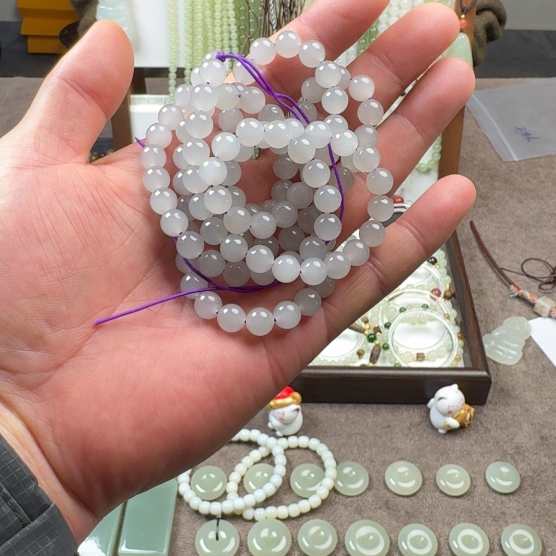 和田玉未镶嵌手链