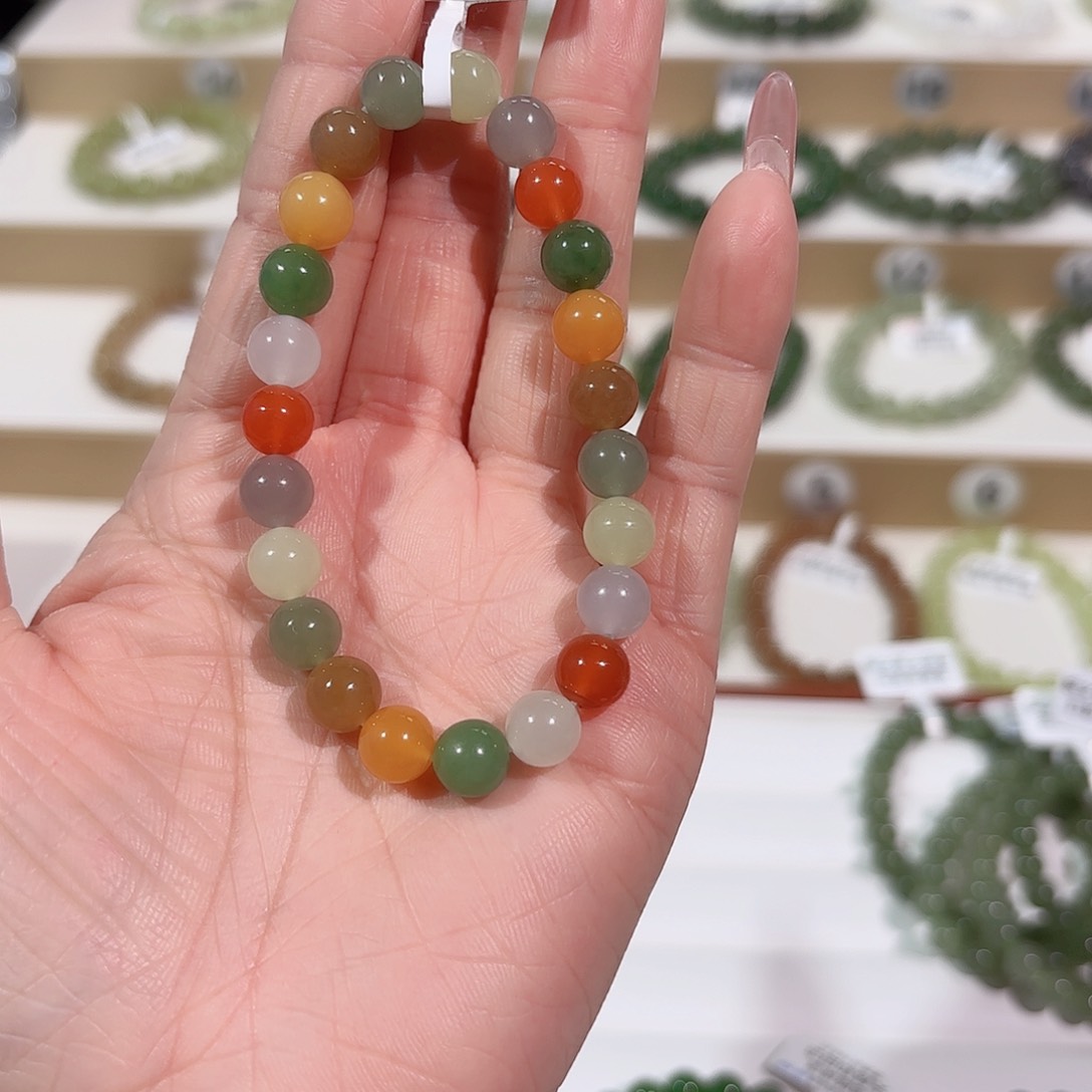 和田玉手链未镶嵌V