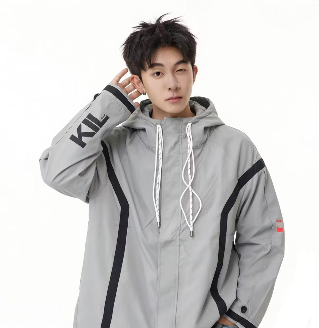 【阳阳甄选】创世纪舒适连帽休闲夹克外套（JK208）