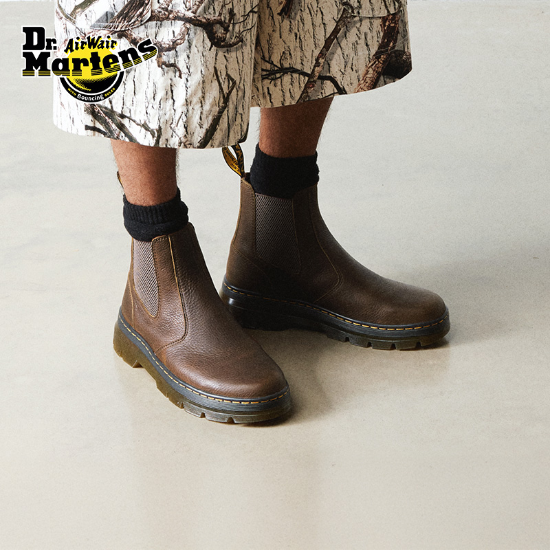 Dr.Martens 2976 YS男女款早秋琥珀流光风疯马皮切尔西靴27486201