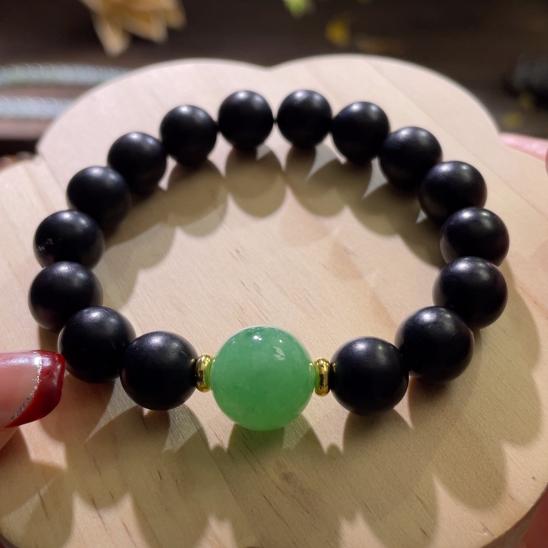 翡翠散珠天然缅a阳绿单珠