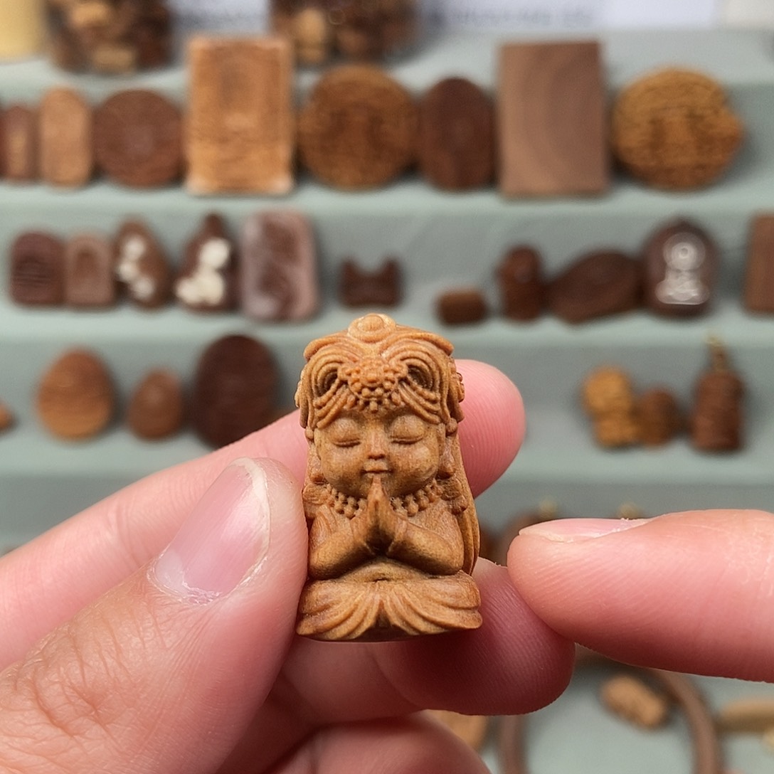 檀香木无事牌七*喵微瑕福利