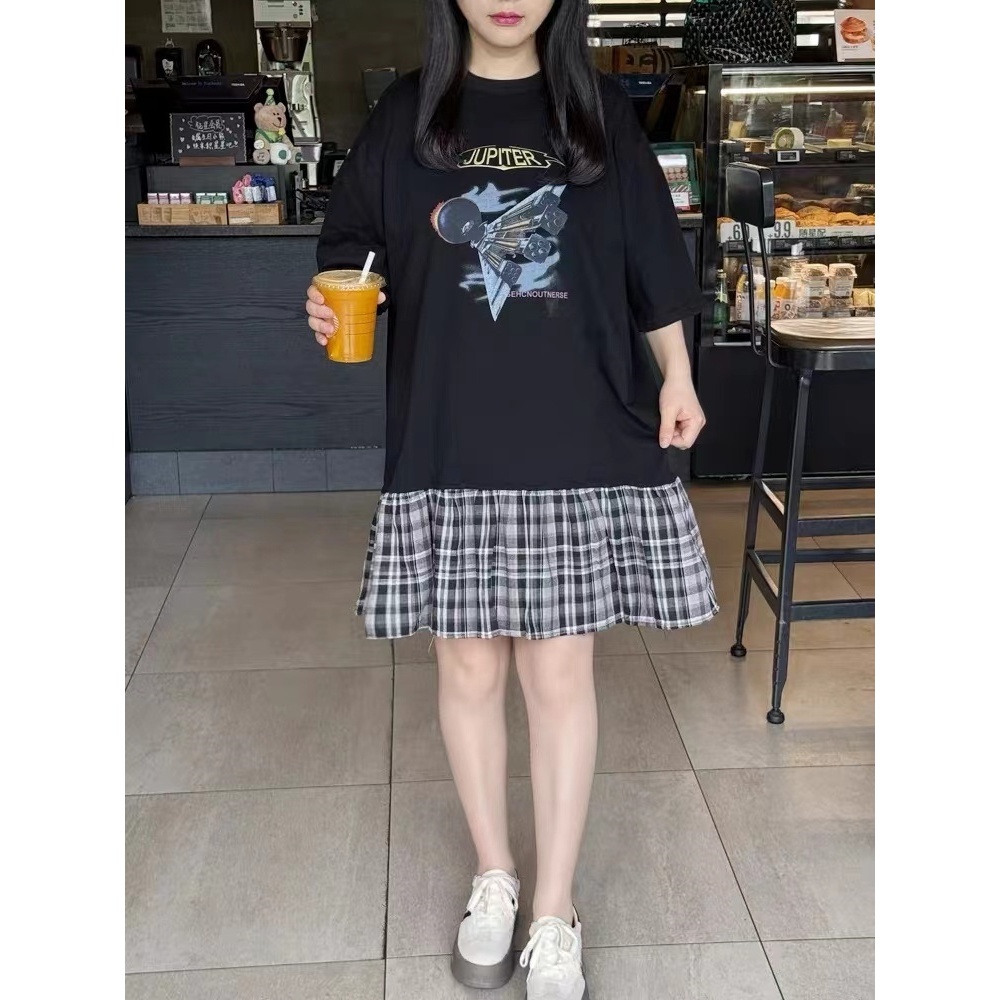 女夏季新款洋气百搭拼接连衣裙亲子B3234