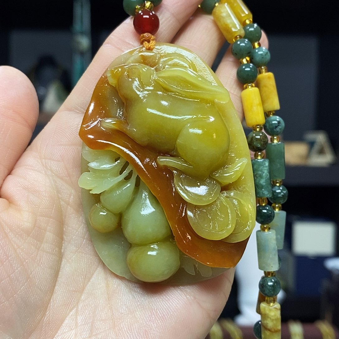 岫玉挂件吊坠手把件未镶嵌