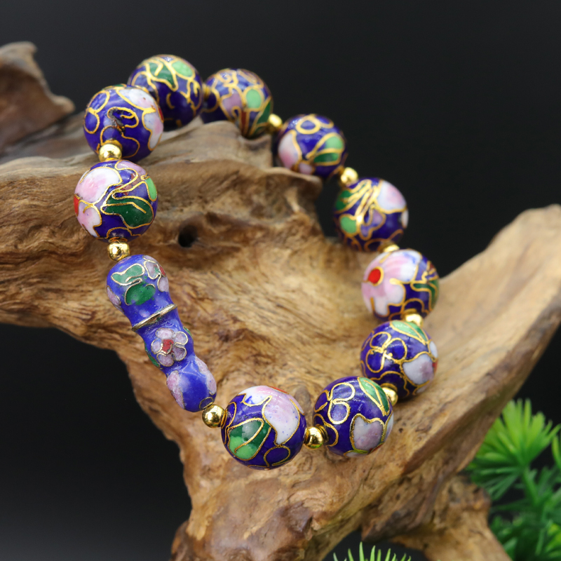 非遗景泰蓝宝蓝手串1.4cm