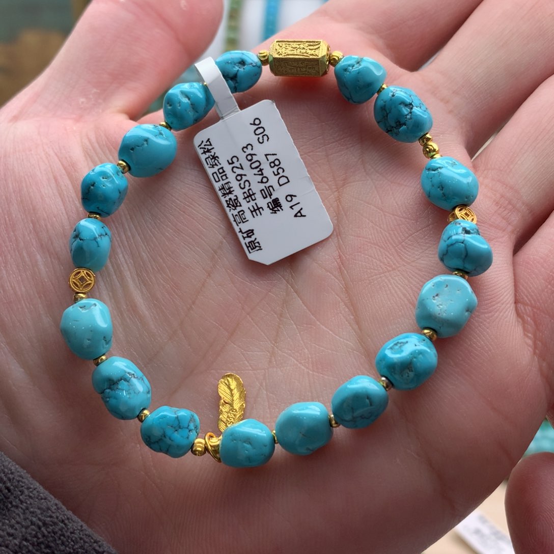 绿松石手链银S925镶嵌