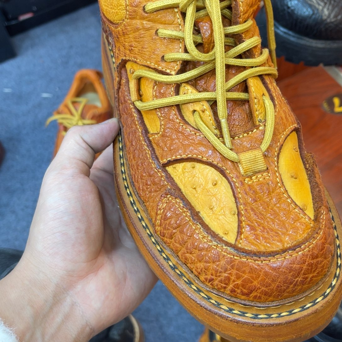 做***人磨砂皮（牛皮）40棕色鸵鸟野牛野牛