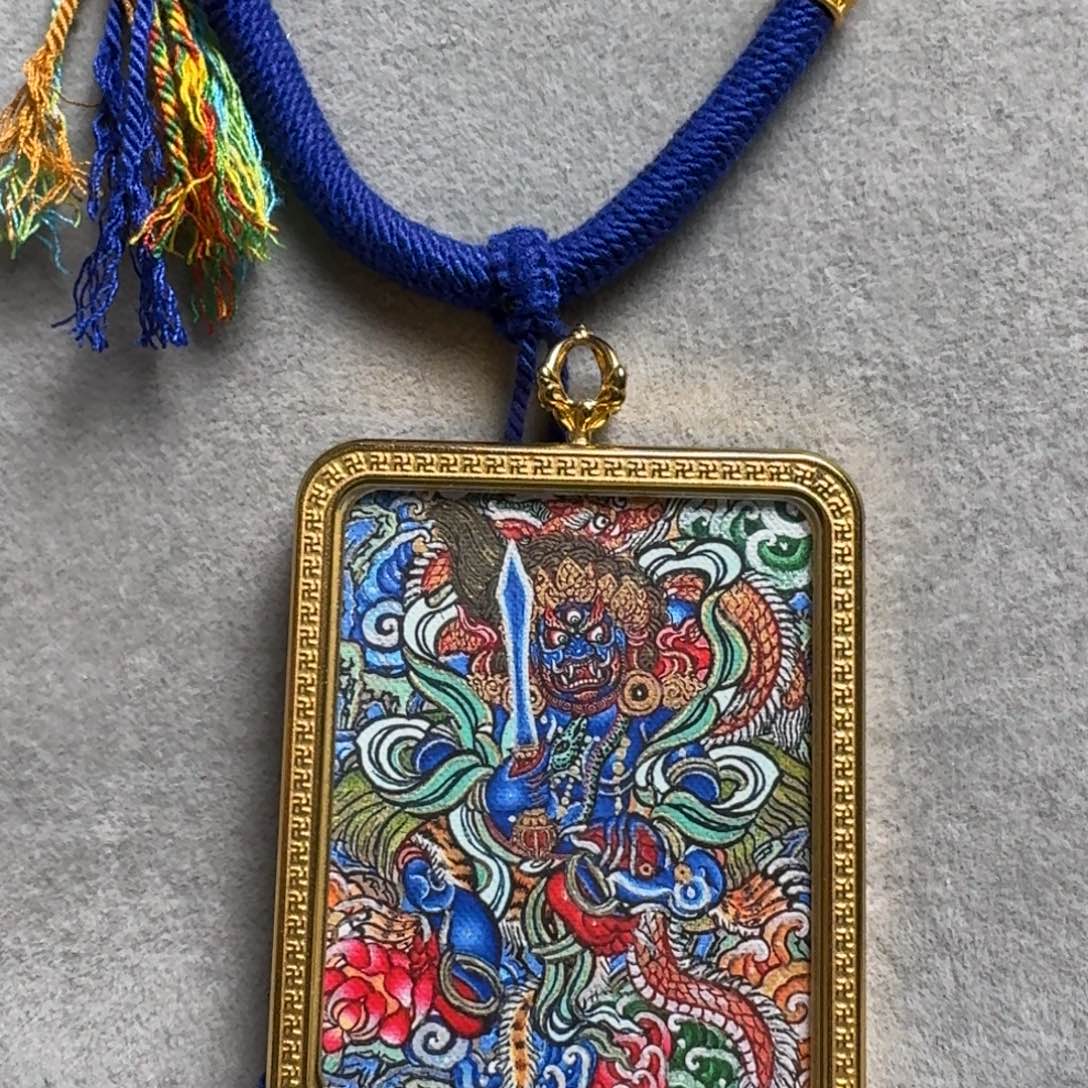 吊坠?单面定制 不动 蓝色绳