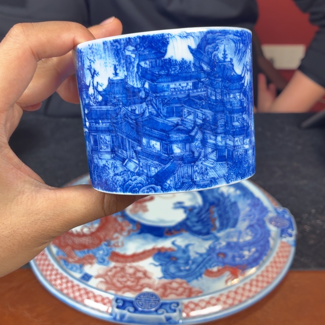 瓷杯子瓷姑娘景德镇陶瓷艺术