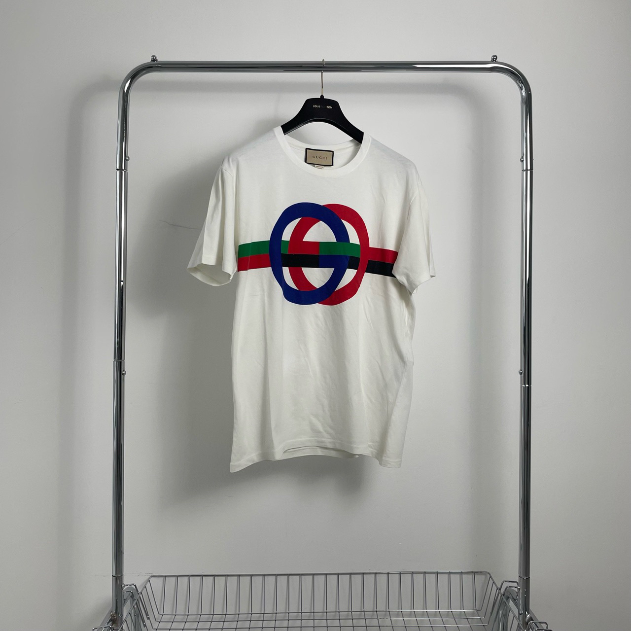 99新 GUCCI/古驰 23新款印花logo白色短袖 yy00456 尺码L 