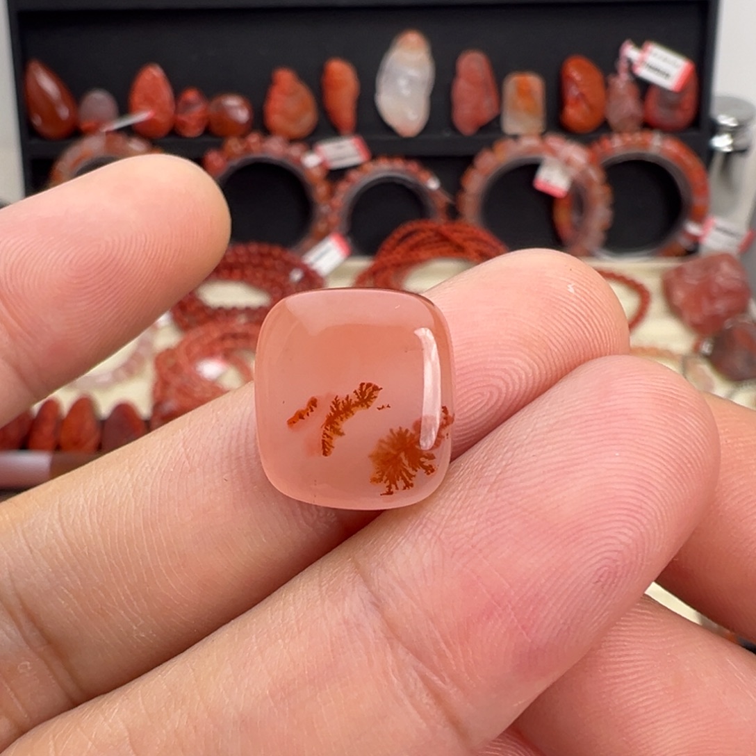 偏***偏南红玛瑙未镶嵌颈饰草花牌2