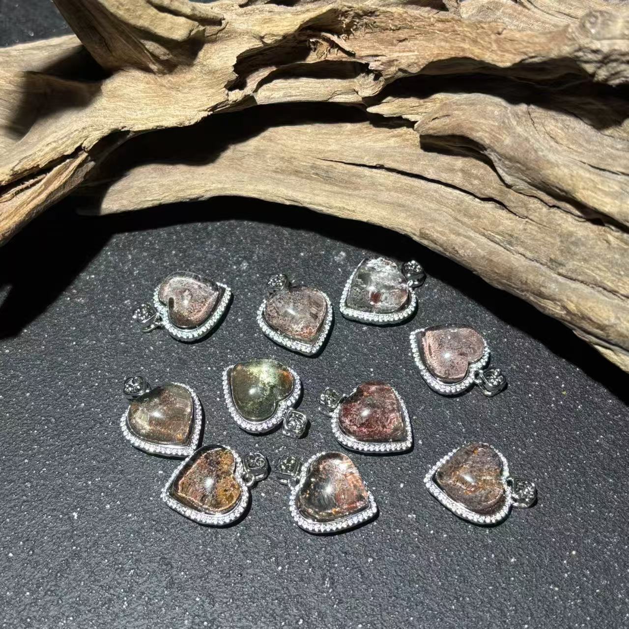 【祁恩水晶】幽灵爱心吊坠DS112513一多样性发其一