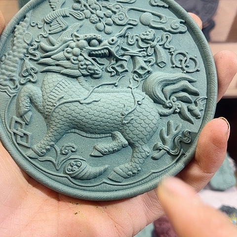 泥塑茶香香方香之重器大麒麟福利价