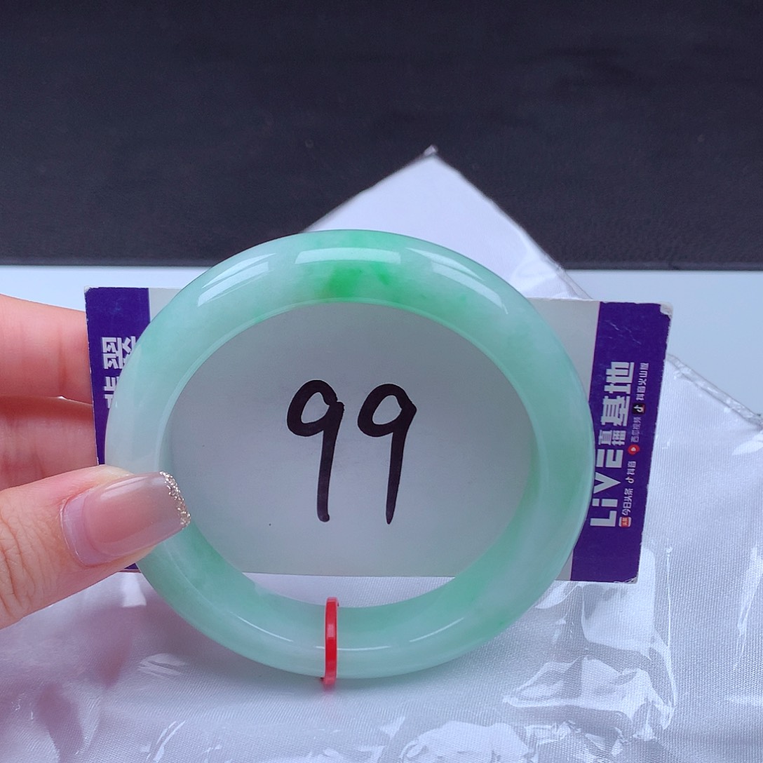 翡翠手镯未镶嵌笨**猪手镯001710 