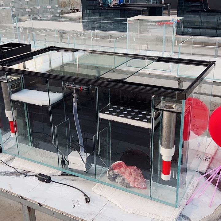 麦***﹌玻璃80、40背滤双鱼桶玻璃推拉盖