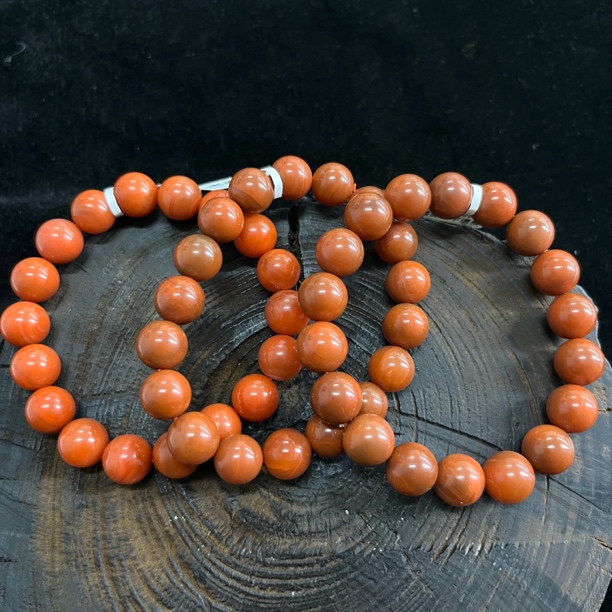 原矿无优化保山南红玛瑙阿东寨老南红10-11mm单圈手串多样性发