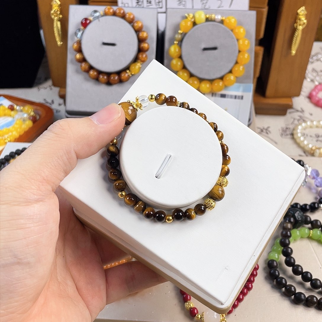 木变石手饰银S925镀金镶嵌