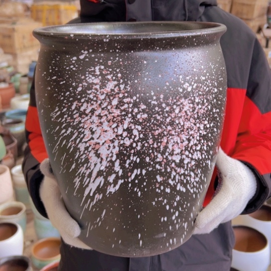 紫砂花盆高30口25————-