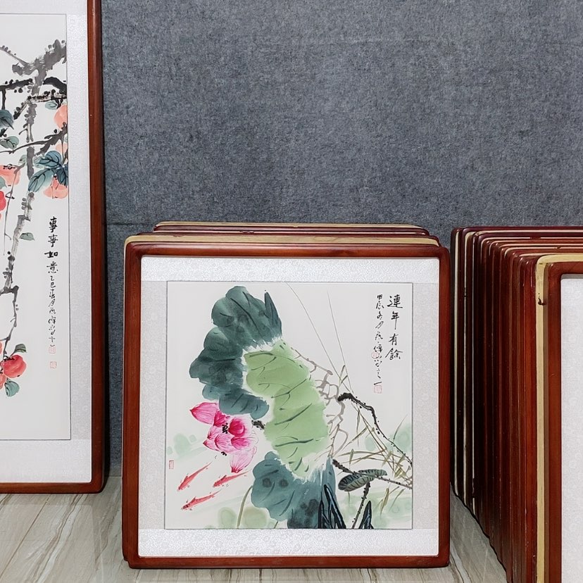 【闪购商品】国画书画作品带框65×65厘米