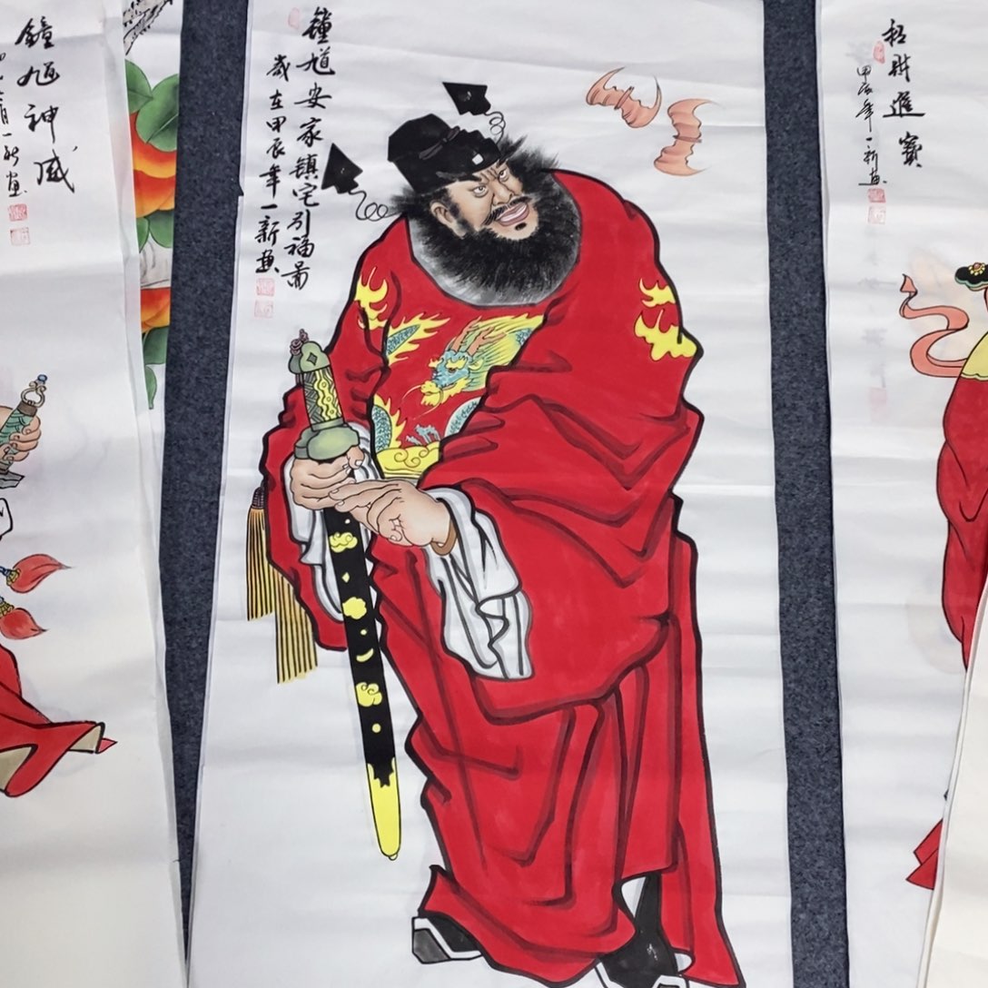 国画尺寸100✖️50三尺纯手绘国画