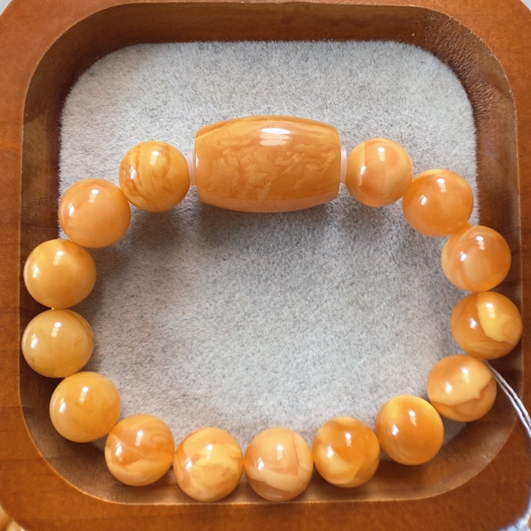 未镶嵌蜜蜡手串蜜蜡