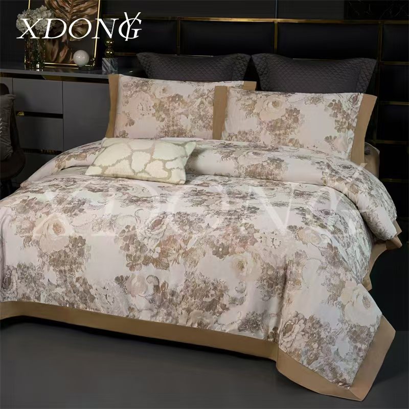 XDONGY（冬云家纺）高奢200*230香云锦 缎 玉树庭花黄 冬被