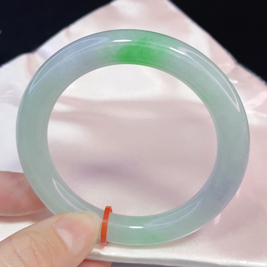 未镶嵌手镯翡翠53圆镯