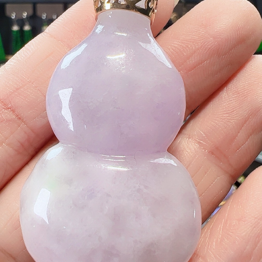 翡翠颈饰18K金镶嵌签收后24小时鉴赏期