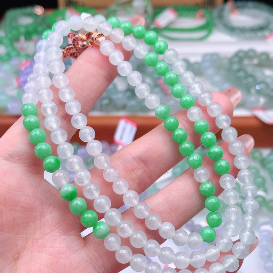 翡翠手链未镶嵌翡翠5.3mm