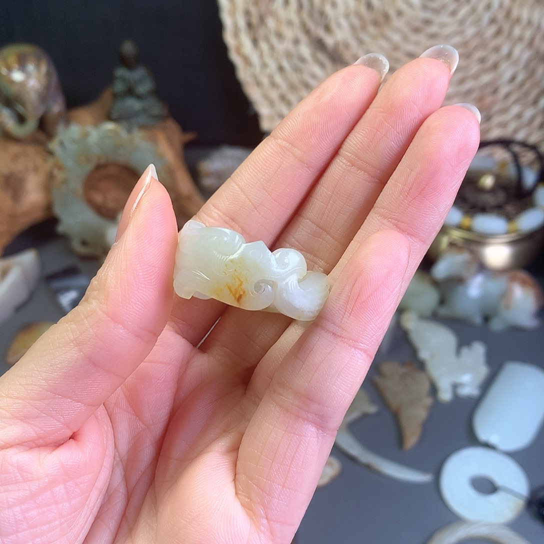 和田玉戒指未镶嵌小*羊