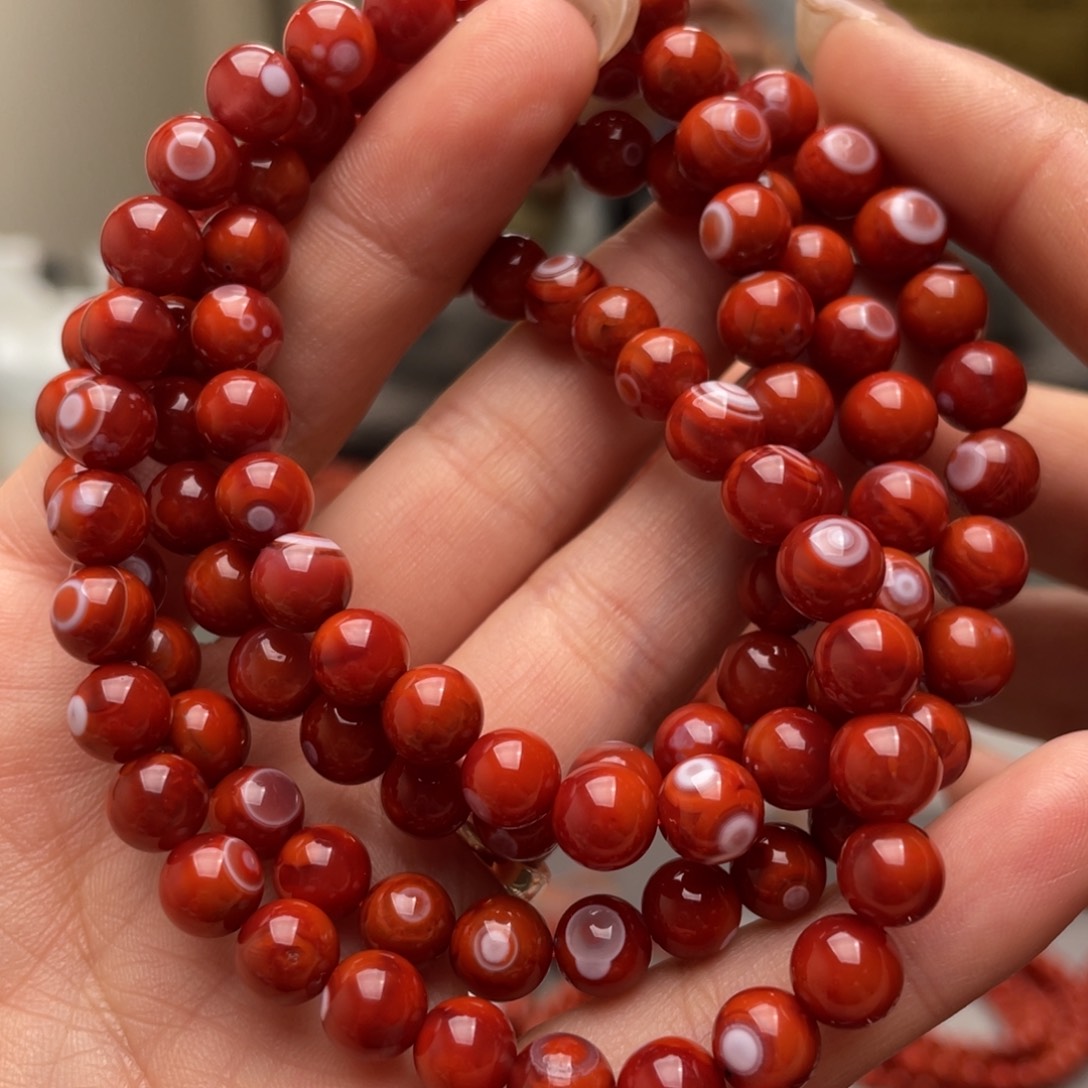 南红玛瑙手链未镶嵌