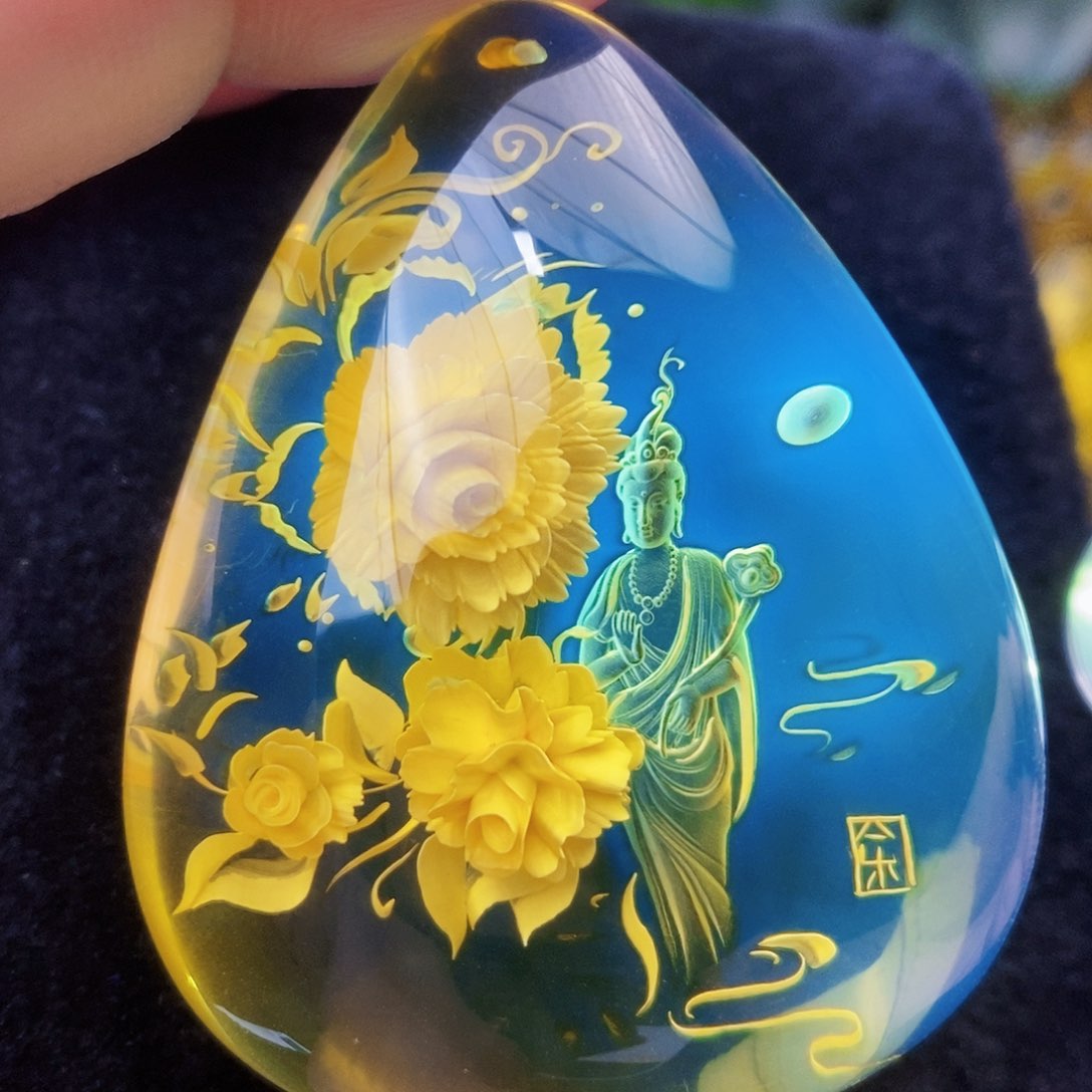 【闪购商品】金珀吊坠(不含链)未镶嵌