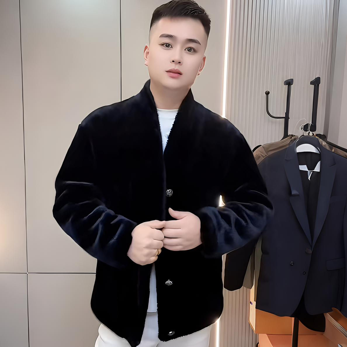 冬季穿搭男士皮草商务休闲大衣清单简约时尚装新款保暖外套网红