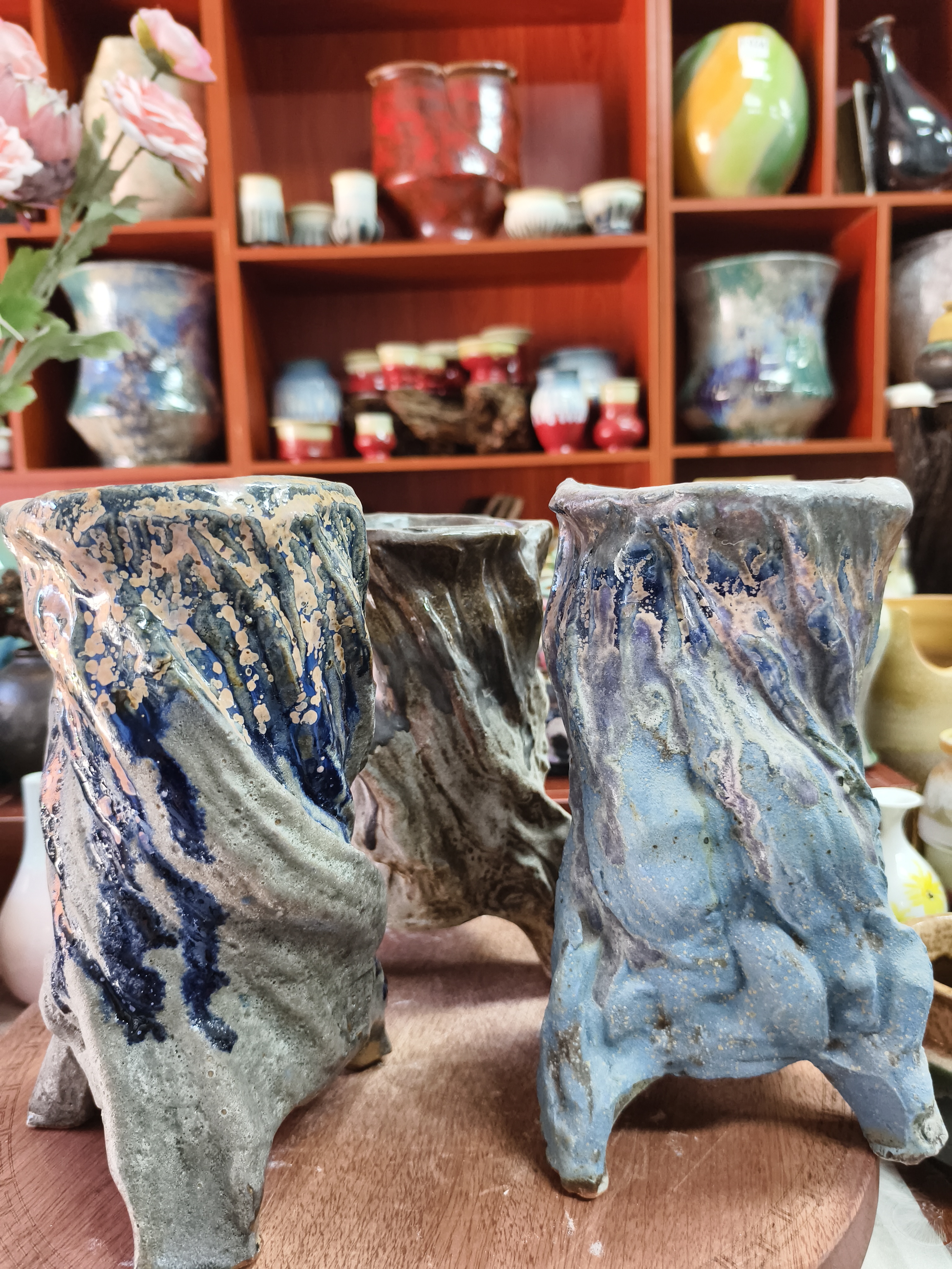 景德镇手工陶瓷花盆颜色任选手工陶瓷元微瑕内口9总高23单件69.9