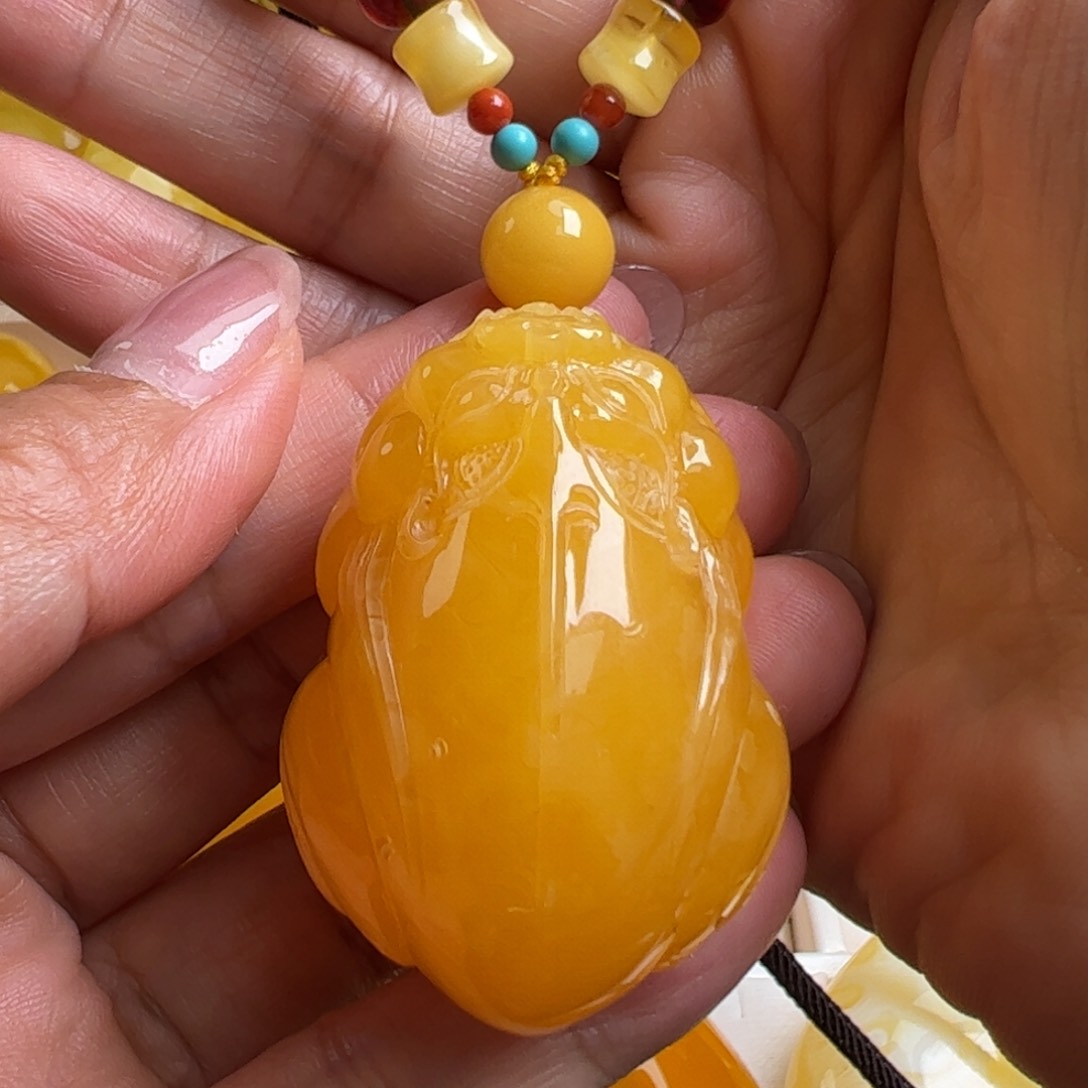 蜜蜡毛衣链未镶嵌无优化