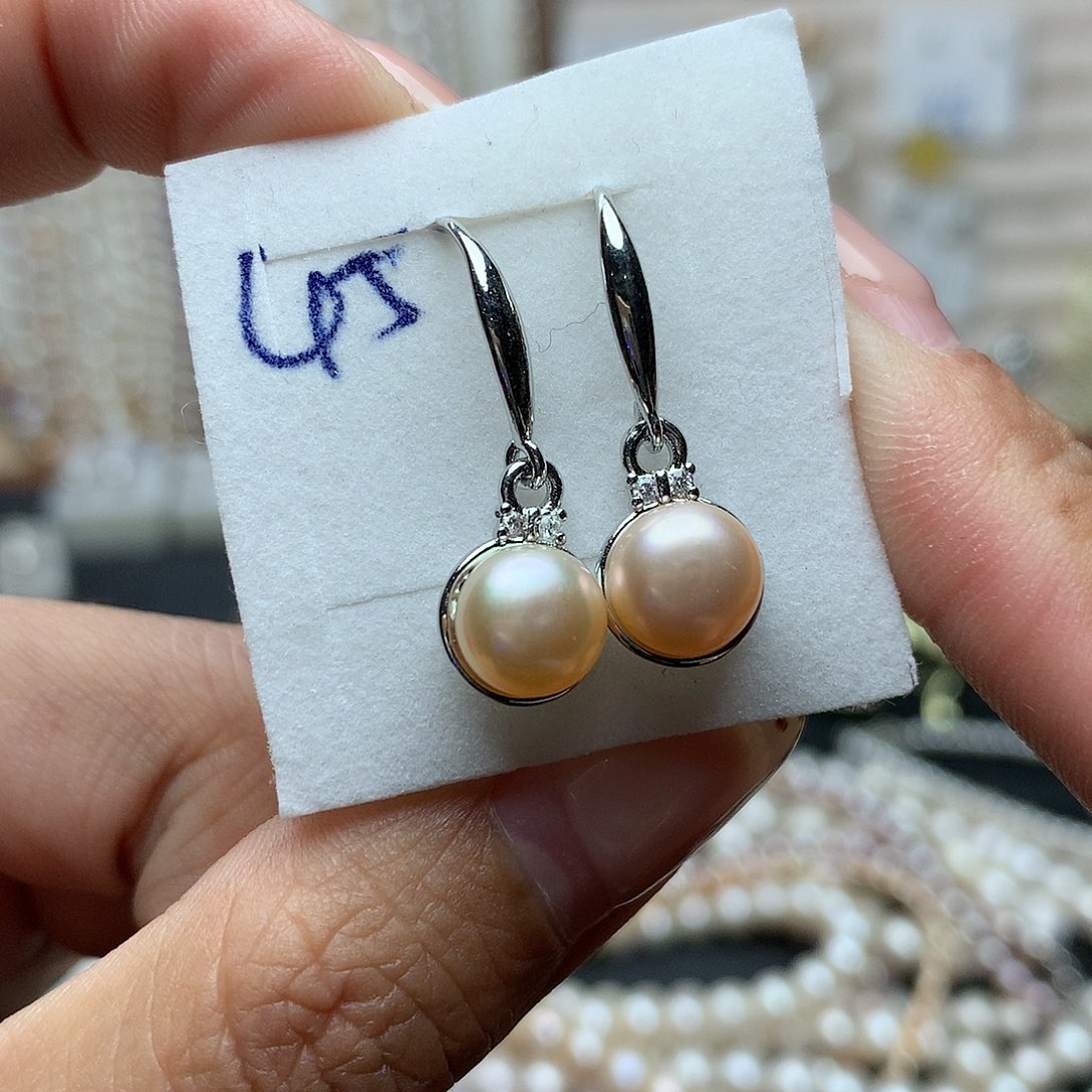 淡水珍珠7-8未镶嵌er45耳环