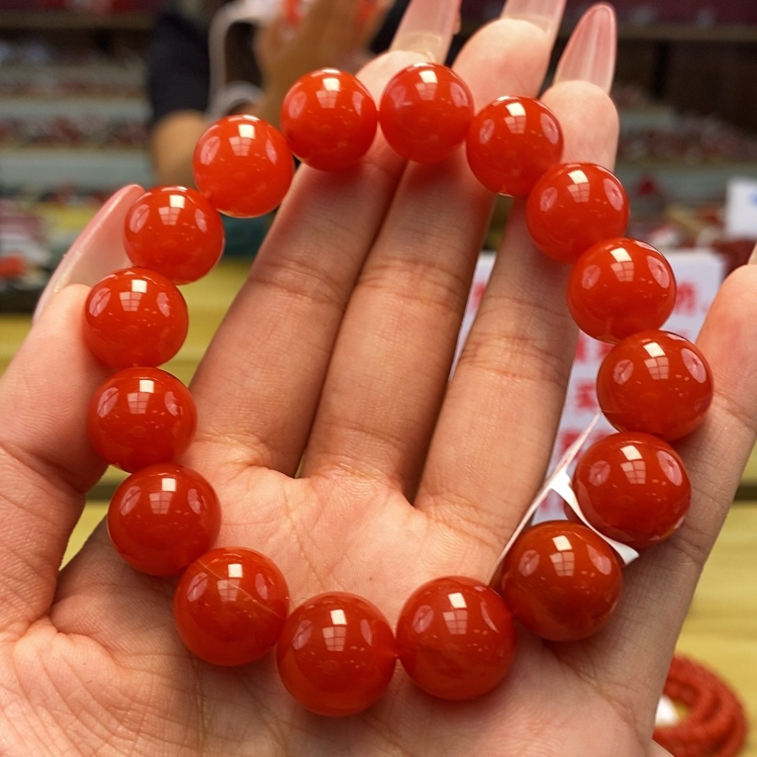 南红玛瑙13mm+单圈手串多样性发一未镶嵌