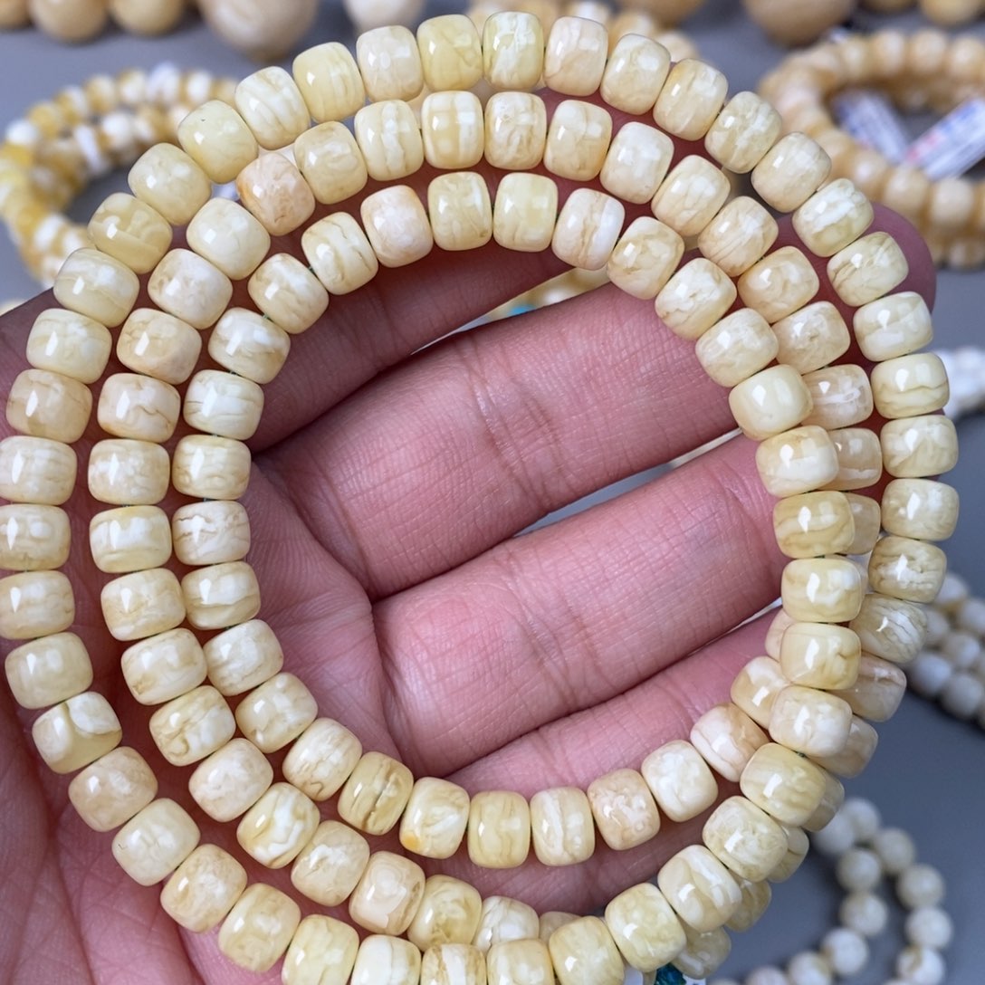 蜜蜡珠宝奇石未镶嵌7.5mm虎皮纹