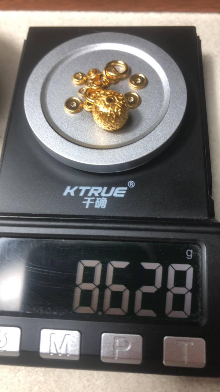 足金999唐草隔珠万向轴黄金文玩配饰