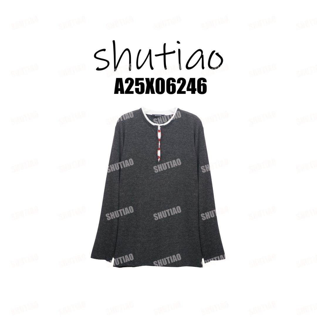 【SHUTIAO】2025冬季：新款小众设计款T恤A25X06246
