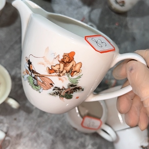 瓷片静**蓝国营厂库存微瑕83